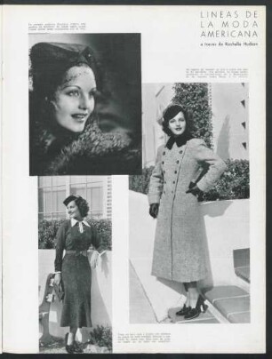 Líneas de la moda americana a través de Rochelle Hudson