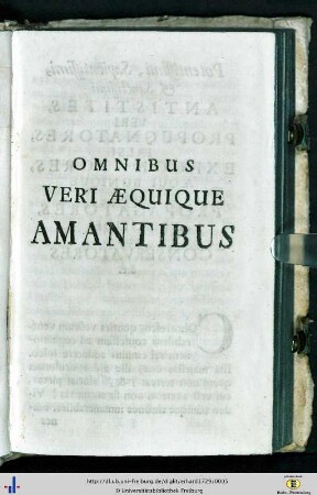 Omnibus veri aequique amantibus