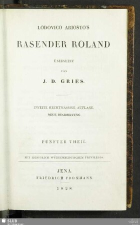 5: Lodovico Ariosto's Rasender Roland