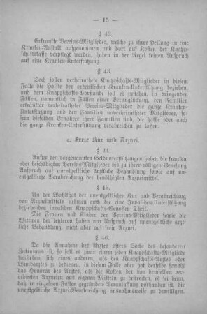 e. Freie Kur und Arznei.