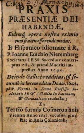 Praxis praesentiae Dei habendae