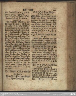 De Poena Calumniosae citationis. Von Straff der unordentlichen Vorladung. Q. 6