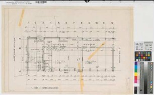 Soest (Soest) Erweiterung des Staatlichen Archigymnasiums Grundriß 1. und 2. Obergeschoß (1968) 1 : 50 52 x 98 Zeichnung Staatshochbauamt Soest