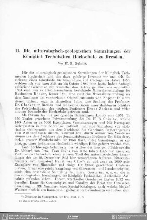 Die mineralogisch-geologischen Sammlungen der Königlich Technischen Hochschule zu Dresden