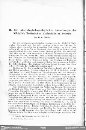 Die mineralogisch-geologischen Sammlungen der Königlich Technischen Hochschule zu Dresden