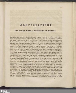 Jahresbericht über die Königl. Sächs. Landesschule zu Grimma