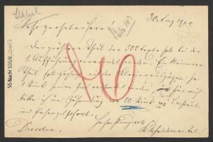 Brief an B. Schott's Söhne : 30.08.1900