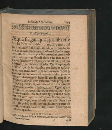 § Aeque si agat. 2. Aeque si agat quis, ius sibi esse fundo forte vel aedibus utendi fruendi ...