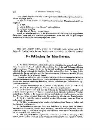 Die Bekämpfung der Schundliteratur : [Leitsätze zur mündlichen Beratung]