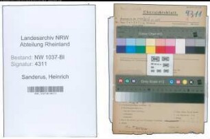 Entnazifizierung Heinrich Sanderus , geb. 17.04.1894 ()
