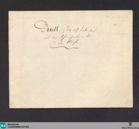 Die Schweizerfamilie. Excerpts - Don Mus.Ms. 2640 : V (2), orch; GraW Ia.9