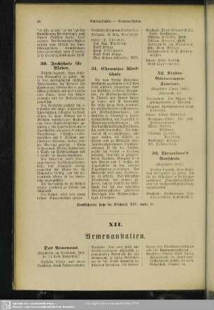 XII. Armenanstalten