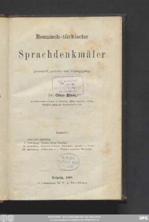 Bosnisch-türkische Sprachdenkmäler