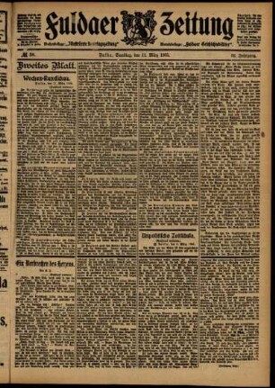 Zweite Ausgabe vom Samstag, den 11. März 1905.