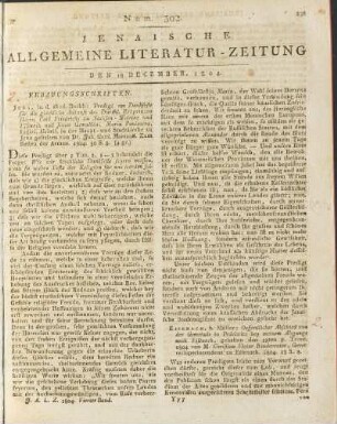 Num. 302. Den 18. December 1804