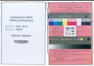 Entnazifizierung Wilhelm Wenzel , geb. 28.02.1895 (Dentist)