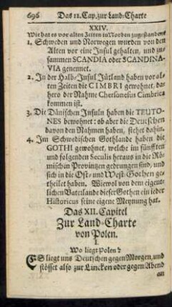 Das XII. Cap. Zur Land-Charte von Polen