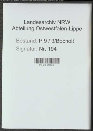 Sterberegister Standesamt Bocholt