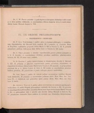IV. Ex Ordine Philosophorvm