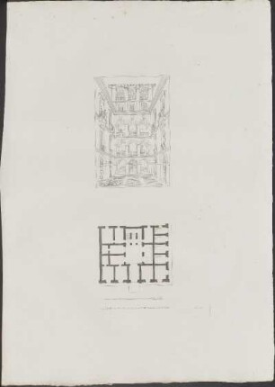 Pl. 21. Vue Et Plan D'Un Palais Strada Ferdinando A Messine.