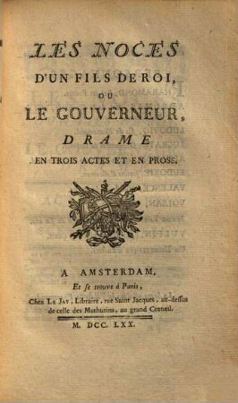 Les noces d'un fils de roi