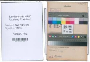 Entnazifizierung Fritz Kohnen , geb. 08.12.1903 (Sekretaer)