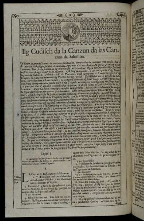 Ilg Cudisch da la Canzun da las Canzuns da Salomon.