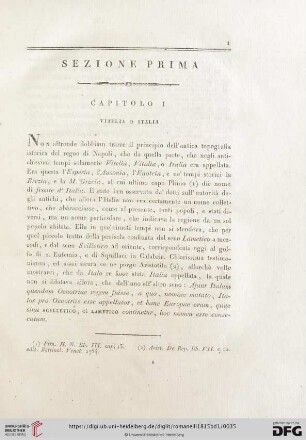 Sezione Prima
