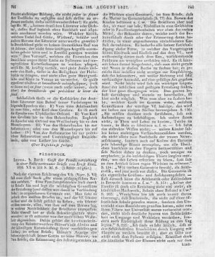 Klotz, E.: Geist der Familienerziehung. In einer Reihe vertrauter Briefe. Leipzig: Barth 1826