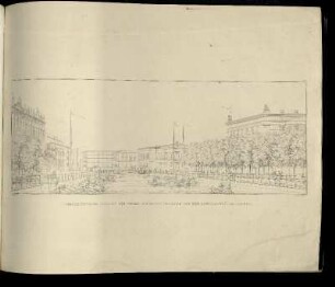 Abbildung 149. Perspectivische Ansicht der neuen Packhofs-Gebaeude von der Schlossbruecke gesehn.