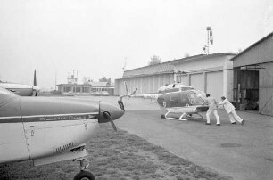 Stationierung eines Rettungshubschraubers der Björn-Steiger-Stiftung auf dem Flugplatz Forchheim
