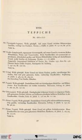 Teppiche (Nr. 495-513)