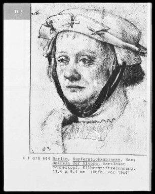 Skizzenbuch — Bildnis eines Mannes (Jörg Bomheckel?), Folio 83
