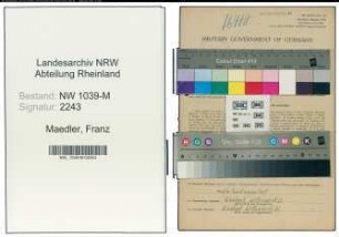Entnazifizierung Franz Maedler , geb. 15.02.1920 (Angestellter)