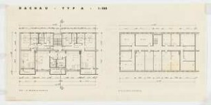 Wohnblock, Dachau: Grundrisse Typ A 1:100