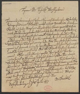 Brief an B. Schott's Söhne : 07.07.1817