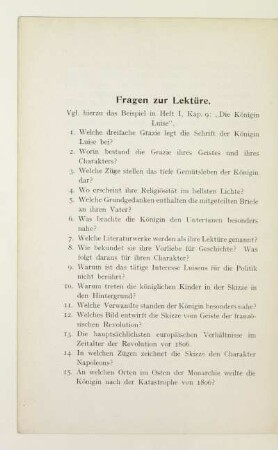 Fragen zur Lektüre