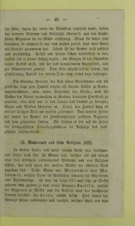 12. Mohammed und seine Religion (622)