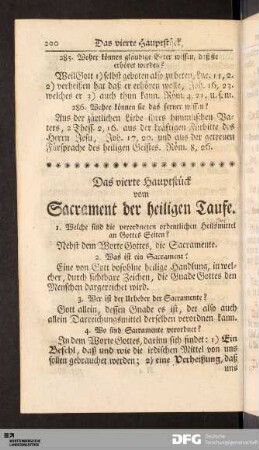 Das vierte Hauptstück vom Sacrament der heiligen Taufe.
