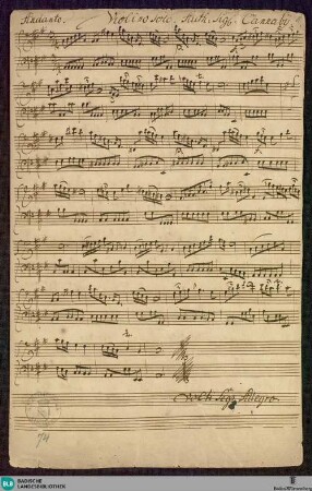 Sonatas - Mus. Hs. 74 : vl, b; A; DTB 16 A 1