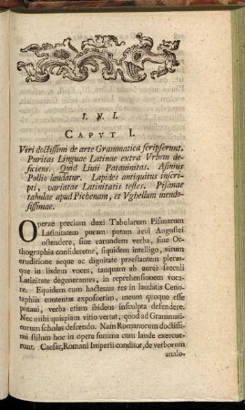 Caput I. Viri doctissimi de arte Grammatica scripserunt.[...]