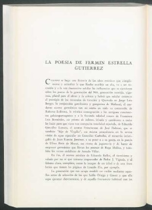 La poesía de Fermín Estrella Gutiérrez