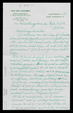 [Brief von Ads. van Gelderen an Otto Selz vom 2. April 1942]