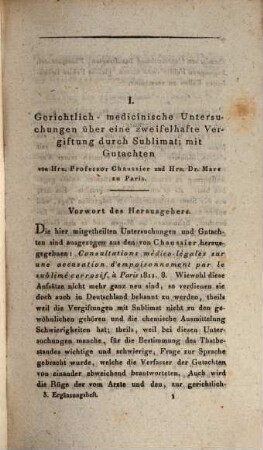Zeitschrift für die Staatsarzneikunde. Ergänzungsheft. 3, 3. 1824