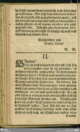 11. [Verwunderung, warumb er Freundschafft vergessen, und nicht antwortet, An eben vorigen Cavallier]