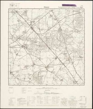 Meßtischblatt 2047 : Züssow, 1935 : Züssow. - Hrsg. 1886, letzte Nachtr. 1932. - 1:25000. - [Berlin]: Reichsamt für Landesaufnahme, 1935. - 1 Kt.