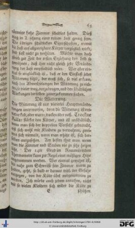 Die Witterung.