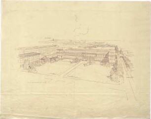 Döllgast, Hans; München; Alte Pinakothek, Wiederaufbau - Vogelperspektive