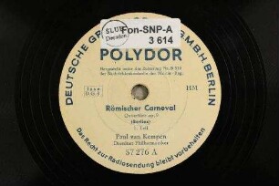 Römischer Carneval : Ouvertüre op. 9, I. Teil