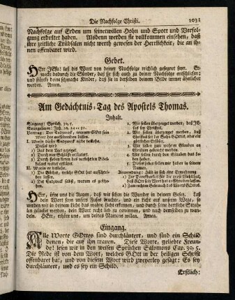 1031-1033, Inhalt; Eingang; Evangelium